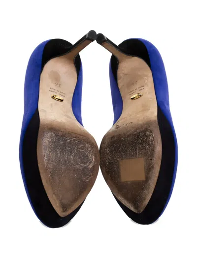 Pre-owned Sergio Rossi Vintage  100mm Cachet Peep-toe Platform Pumps