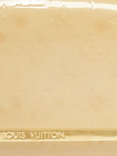 Pre-owned Louis Vuitton Patent-leather Embossed Wallet In Neutral