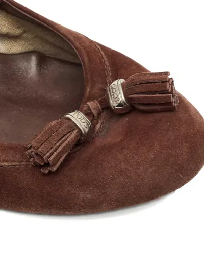 Pre-owned Tod's Vintage  Tassel Studded Ballet Flats