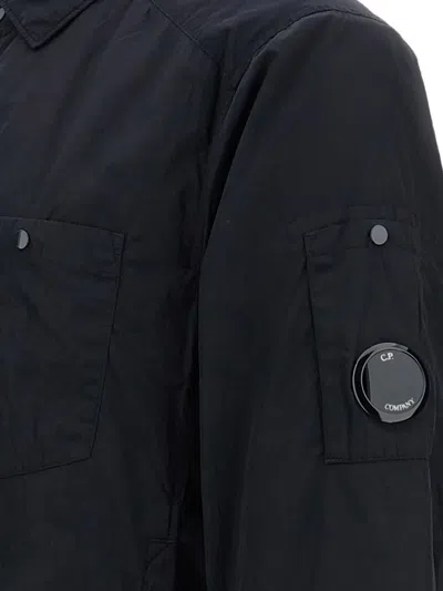 C.p. Company C.p.company Buttoned Pocket Overshirt In Black