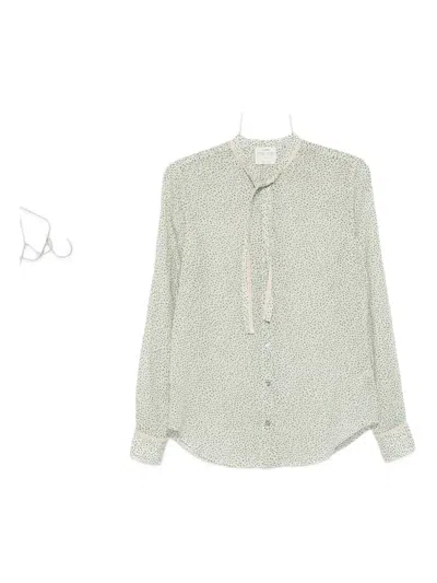 Forte Forte Les Petits Pois Shirt In Voile With Bow Detail In Neutral