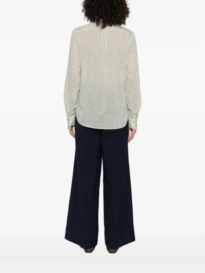 Forte Forte Les Petits Pois Shirt In Voile With Bow Detail In Neutral