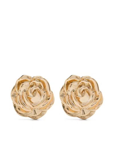 Magda Butrym Rose-shaped Earrings In Gold