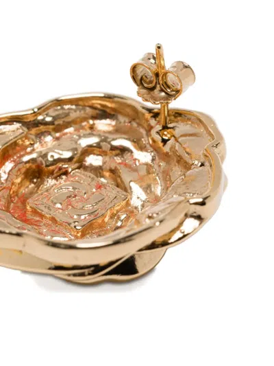 Magda Butrym Rose-shaped Earrings In Gold