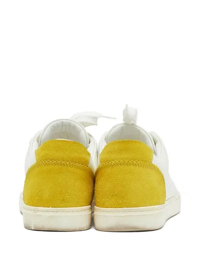 Pre-owned Dolce & Gabbana Suede Leather Sneakers In White