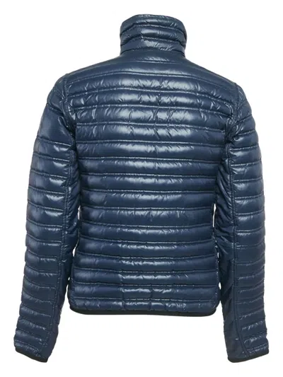 Pre-owned Chanel Quilted Zip-up Jacket In Blue