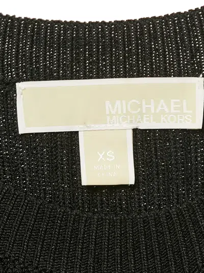 Pre-owned Michael Kors Vintage  Ribbed Long-sleeve Midi Dress