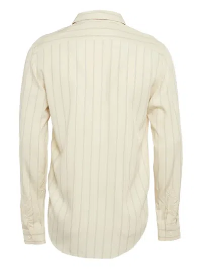 Pre-owned Sandro Pinstripe Shirt In Neutral