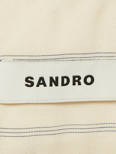 Pre-owned Sandro Pinstripe Shirt In Neutral