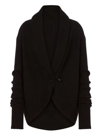 Alberta Ferretti Wool-blend Cardigan In Brown