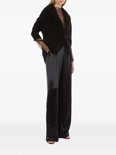 Alberta Ferretti Wool-blend Cardigan In Brown