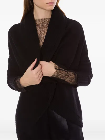 Alberta Ferretti Wool-blend Cardigan In Brown