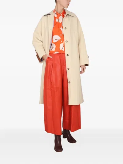 Alysi Short Straight-silhouette Coat With Classic Collar In Neutral
