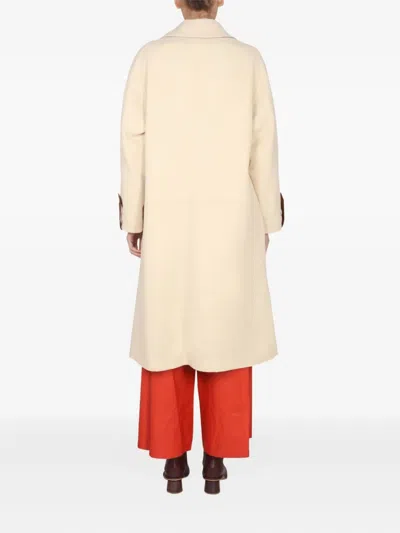 Alysi Short Straight-silhouette Coat With Classic Collar In Neutral