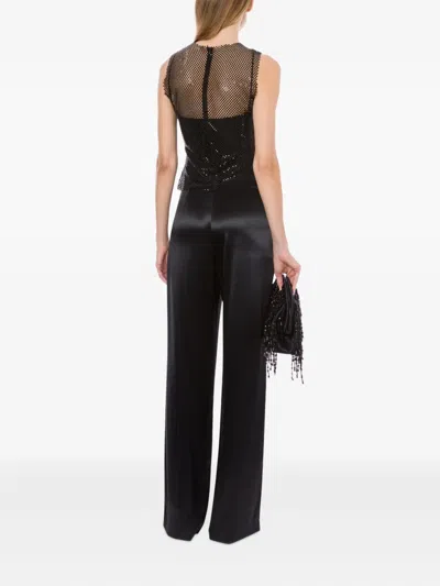 Alberta Ferretti Mesh Vest In Black