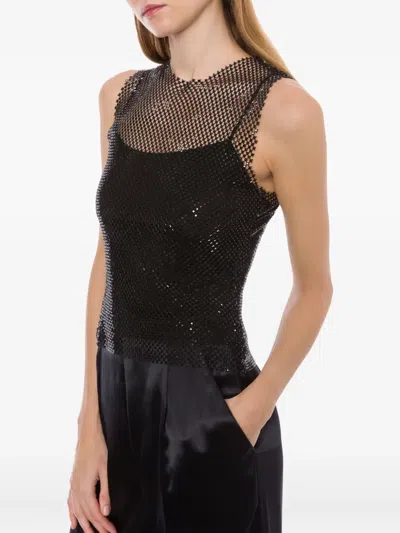 Alberta Ferretti Mesh Vest In Black