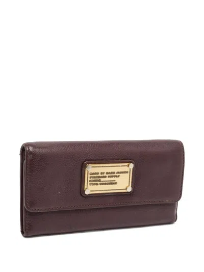 Pre-owned Marc Jacobs Vintage  Marc Leather Continental Wallet In Red