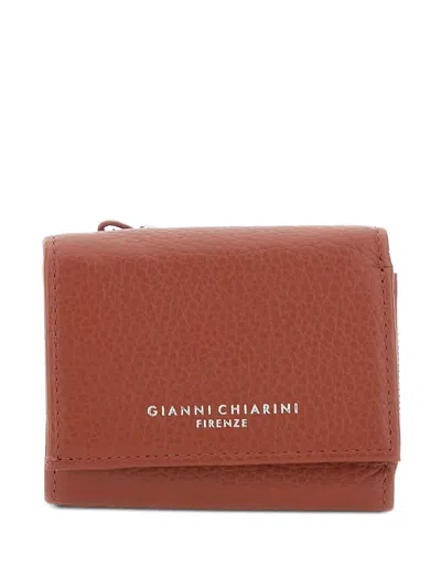 Gianni Chiarini Leather Zip-around Wallet In Red