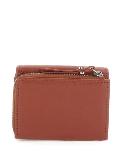 Gianni Chiarini Leather Zip-around Wallet In Red