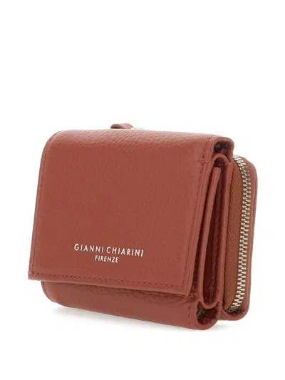 Gianni Chiarini Leather Zip-around Wallet In Red