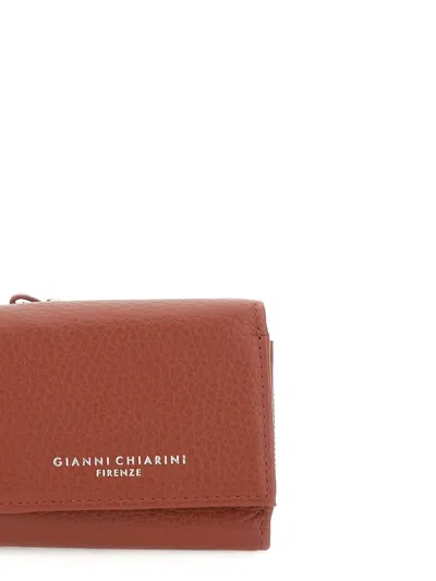 Gianni Chiarini Leather Zip-around Wallet In Red
