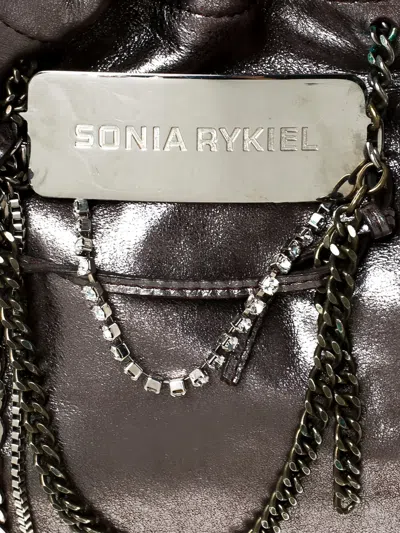 Pre-owned Sonia Rykiel Leather Chain-link Tote Bag In Brown