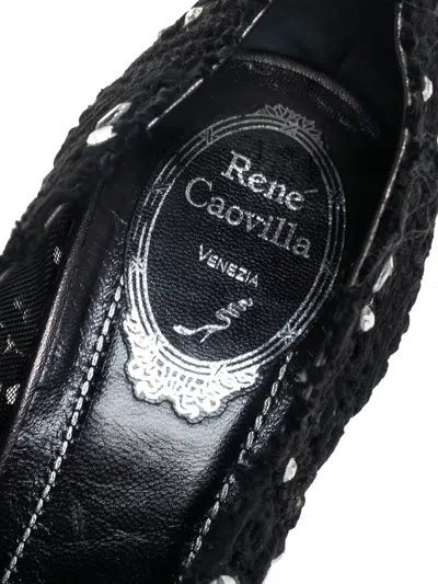 Pre-owned René Caovilla  100mm Crystal-embellished Pumps In Black