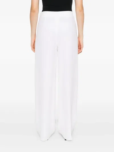 Giorgio Armani Button-fastening Silk Trousers In White