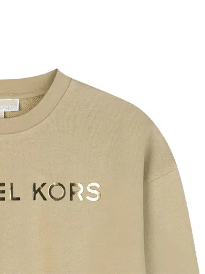Michael Kors Logo-print Sweatshirt In Nude