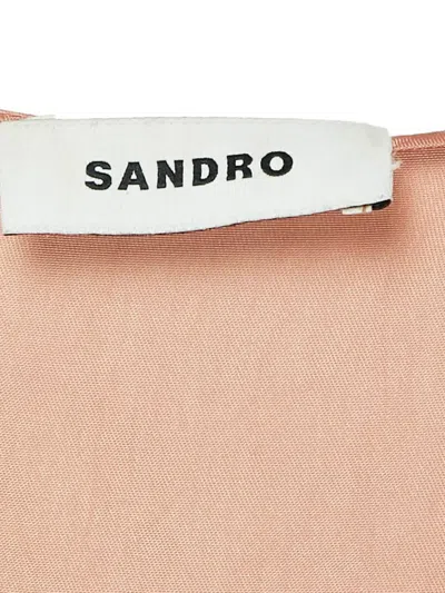 Pre-owned Sandro  Puff-sleeved Tiered Dress In Orange