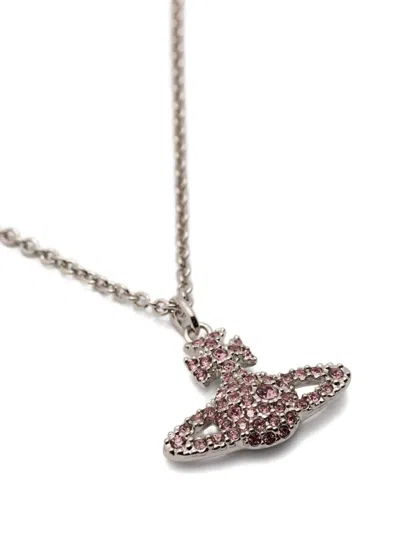 Vivienne Westwood Orb Crystal-embellishment Necklace In Metallic