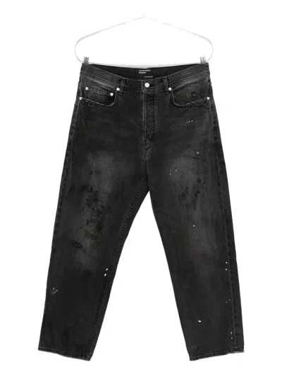 Enfants Riches Deprimes Straight-leg Paint-splattered Distressed Jeans In Black