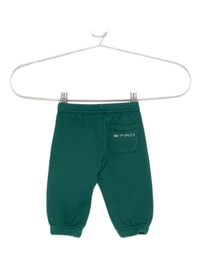 Etro Elastic-cuffed Track Pants In Green