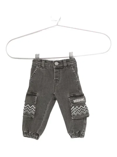 Missoni Zig-zag Pocket Trousers In Gray