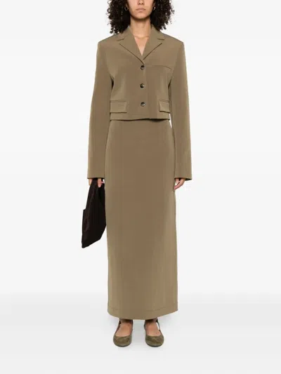 Nanushka Three-button Single-breasted Blazer In Brown
