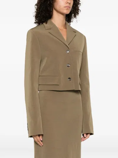 Nanushka Three-button Single-breasted Blazer In Brown