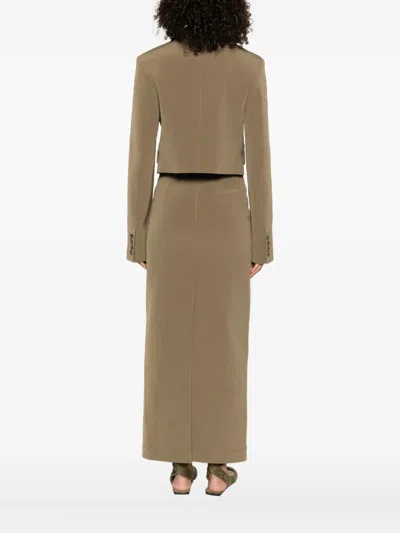 Nanushka Three-button Single-breasted Blazer In Brown