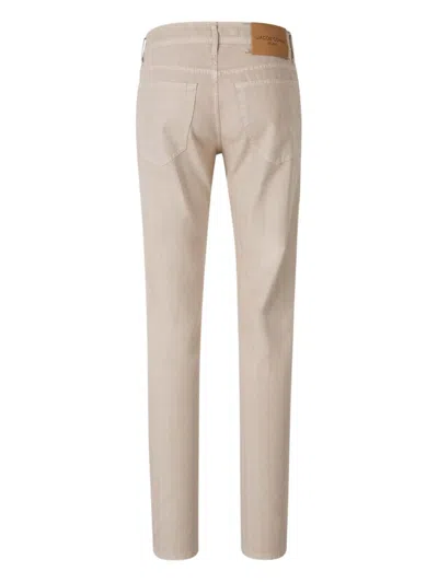 Jacob Cohen Herringbone-pattern Jeans In Neutral