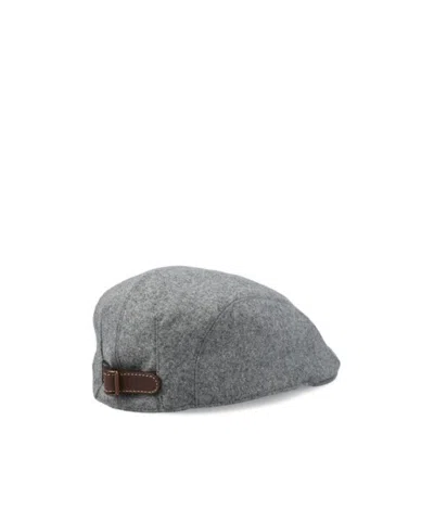 Brunello Cucinelli Logo Embroidery Hat In Gray