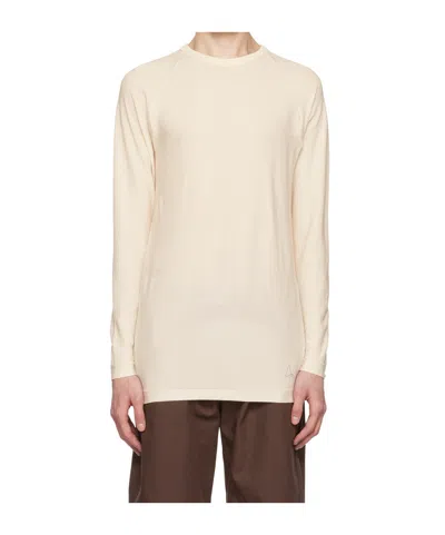 Roa Off-white Seamless Long Sleeve T-shirt In White