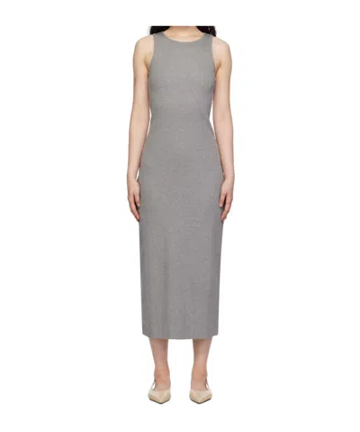 By Malene Birger Round Neck Sleeveless Dress In Gray