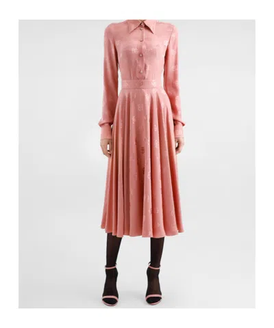 Dolce & Gabbana Logo-jacquard Shirt In Pink