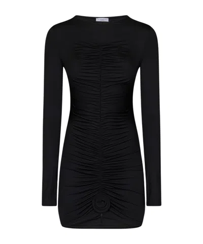 La Reveche Lillibet Draped Mini Dress In Black