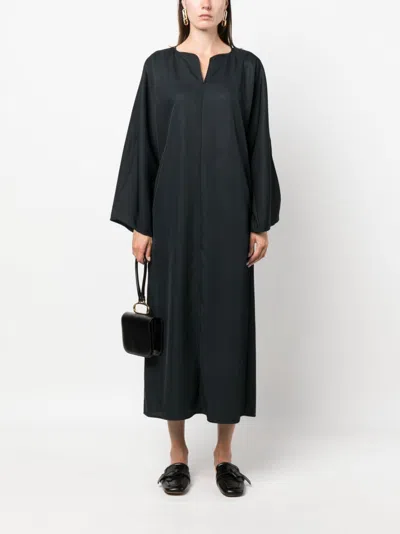 By Malene Birger Split-neck Kaftan Midi Dress