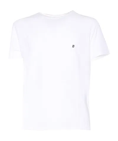 Dondup Rubberised-logo T-shirt In White