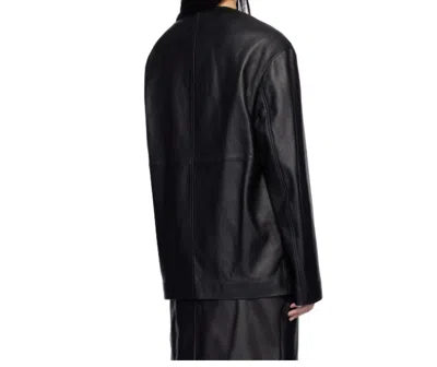 Loulou Studio Round-neck Leather Jacket In Black