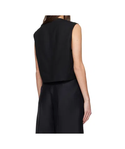 Loulou Studio Round-neck Vest In Black
