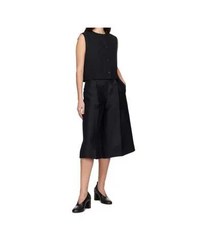 Loulou Studio Round-neck Vest In Black