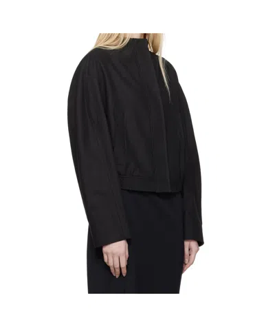 Loulou Studio Flannel Jacket In Black