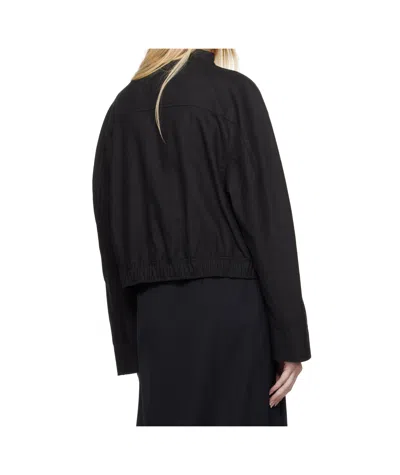 Loulou Studio Flannel Jacket In Black
